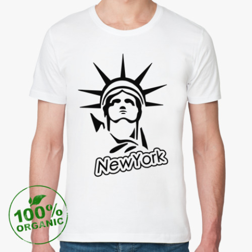 Футболка из органик-хлопка с принтом NewYork!