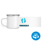 Кружка металлическая белая (круговая запечатка)