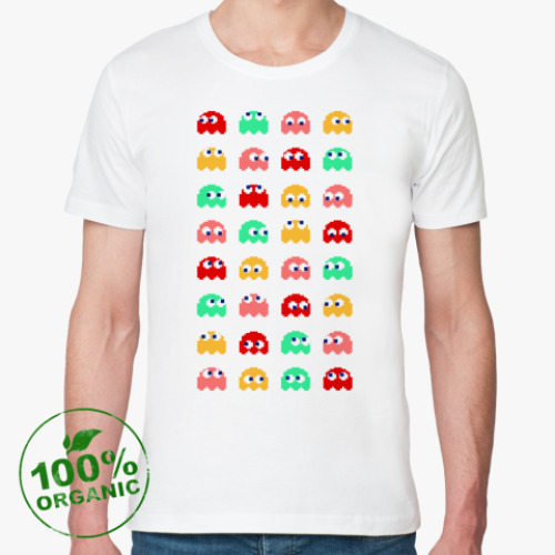 Футболка из органик-хлопка с принтом  'Pac-man'