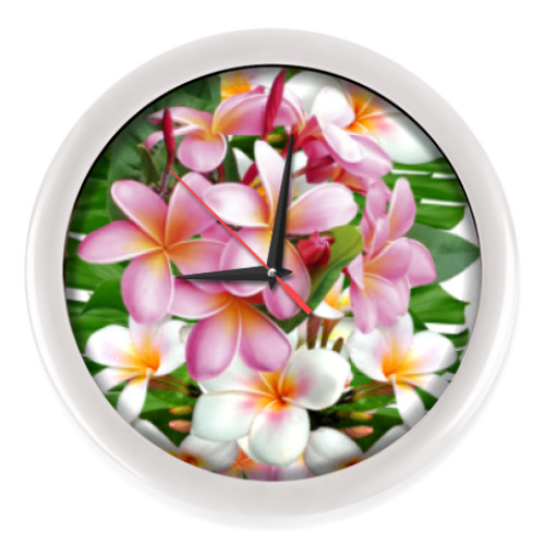 Настенные часы Тропические цветы