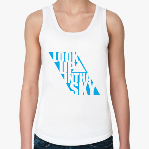 Женская майка с принтом Look UP intha SKY