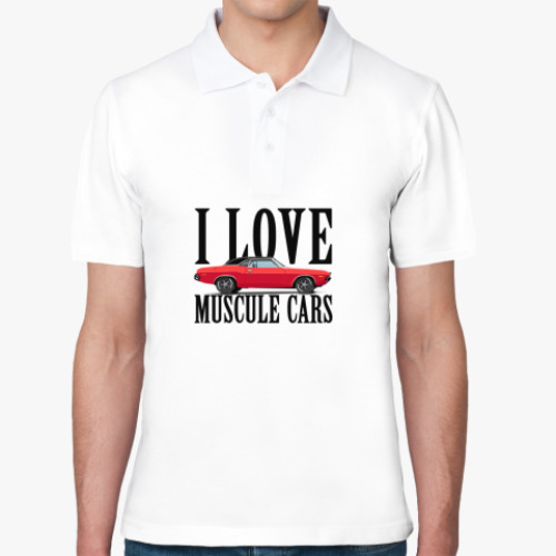 Рубашка поло I love muscule cars
