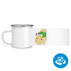 Кружка металлическая белая (круговая запечатка)