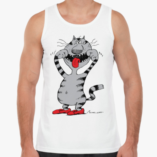 Майка с принтом CRAZYCAT