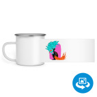 Кружка металлическая белая (круговая запечатка)