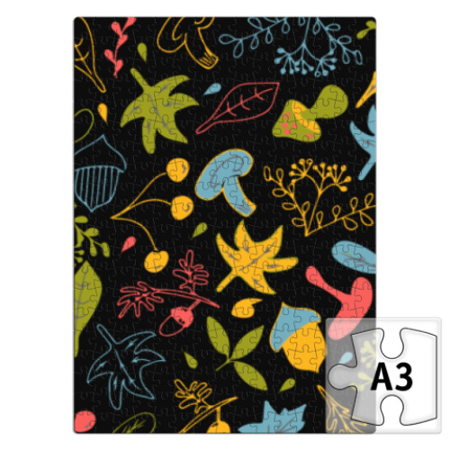 Пазл с принтом Осенний фон