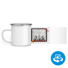 Кружка металлическая белая (круговая запечатка)