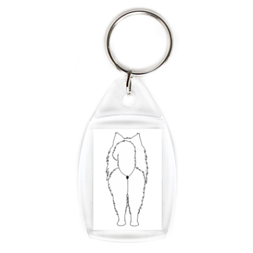 Брелок с принтом Две Стороны Самоеда