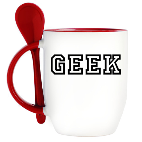 Кружка с ложкой Гик (Geek)