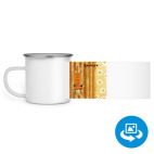 Кружка металлическая белая (круговая запечатка)