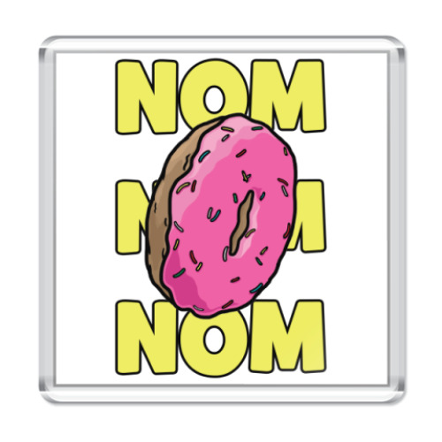 Магнит с принтом   пончик