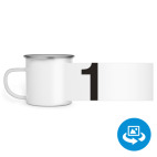 Кружка металлическая белая (круговая запечатка)