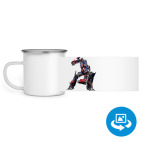 Кружка металлическая белая (круговая запечатка)