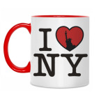 Двухцветная кружка I Love NY