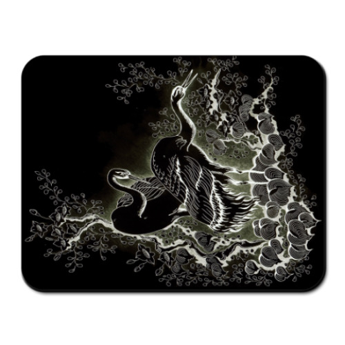 Коврик для мыши с принтом  Цапли