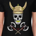 Череп викинга в шлеме с рогами