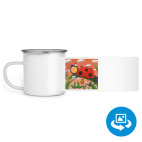 Кружка металлическая белая (круговая запечатка)