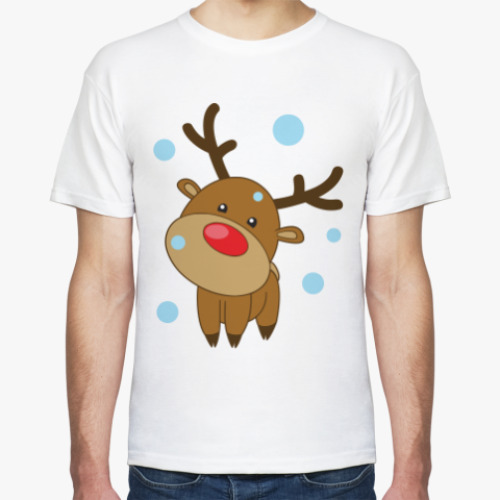 Футболка с принтом Маленький олень