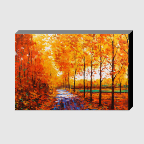 Холст с принтом Рыжая аллея