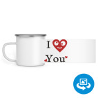 Кружка металлическая белая (круговая запечатка)