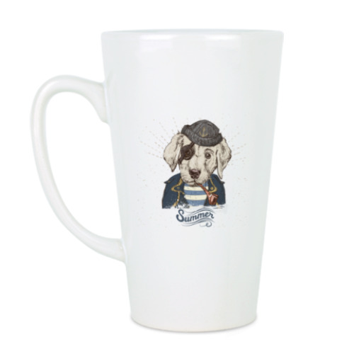 Чашка Латте Пиратский собака