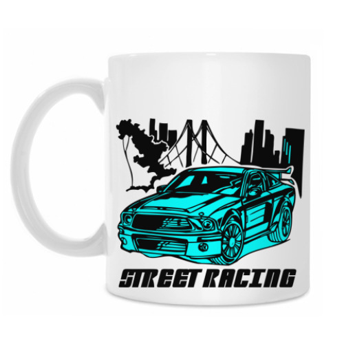 Кружка с принтом Street racing