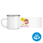 Кружка металлическая белая (круговая запечатка)