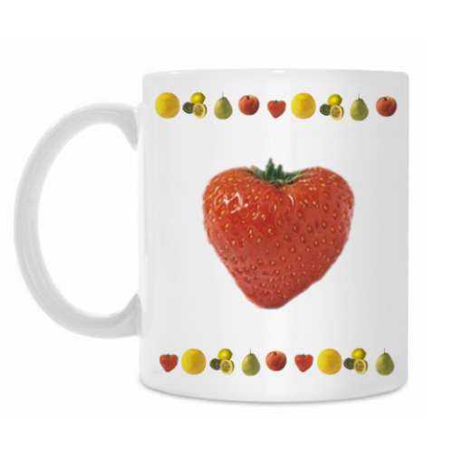 Кружка с принтом Клубника