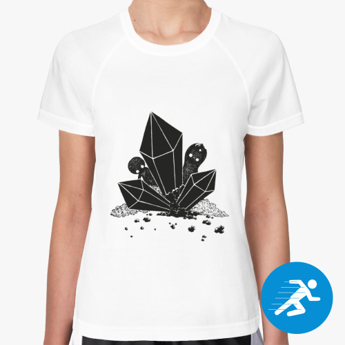 Женская спортивная футболка с принтом Cristal