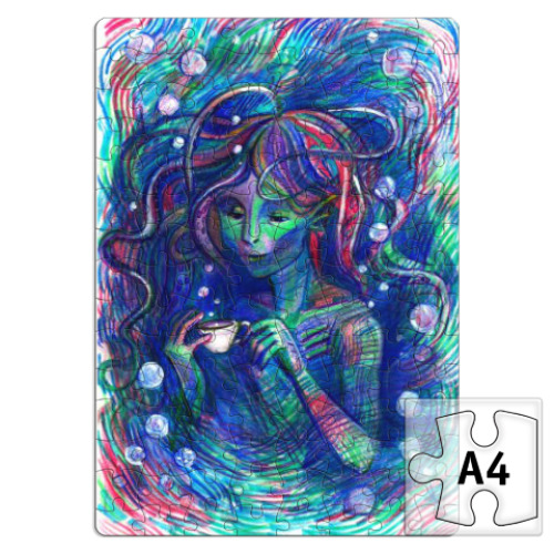 Пазл с принтом Русалка Амфибия Mermaid