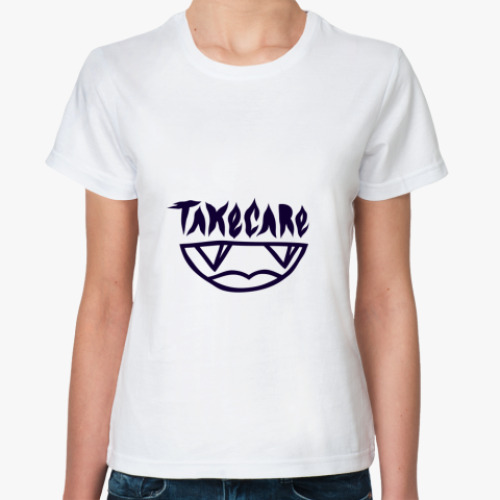 Классическая футболка с принтом TAKECARE