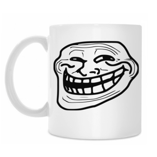 Кружка с принтом Trollface