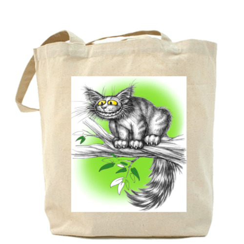 Сумка шоппер с принтом Чеширский кот