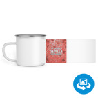 Кружка металлическая белая (круговая запечатка)