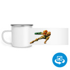 Кружка металлическая белая (круговая запечатка)