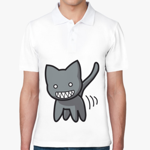 Рубашка поло с принтом Кот