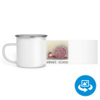 Кружка металлическая белая (круговая запечатка)