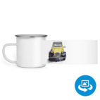 Кружка металлическая белая (круговая запечатка)