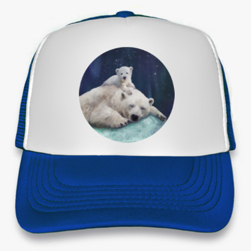 Кепка-тракер с принтом Полярные белые медведи
