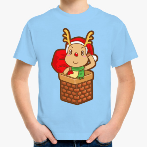 Детская футболка Олененок Санты