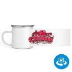 Кружка металлическая белая (круговая запечатка)