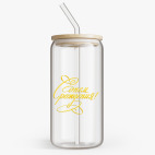 Банка с бамбуковой крышкой