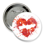 Значок 75 мм   Сердце