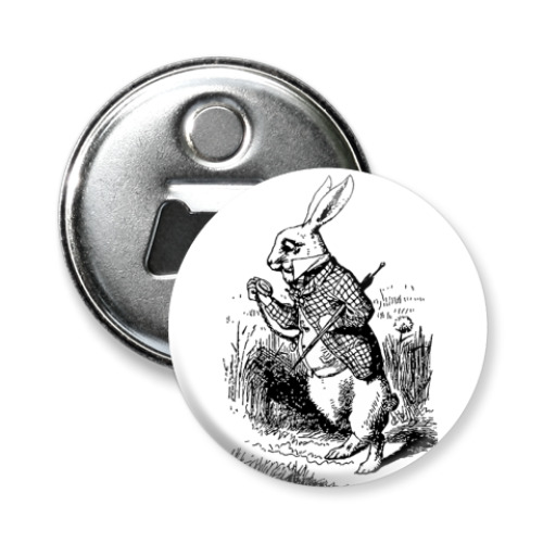 Магнит-открывашка с принтом В кроличью нору