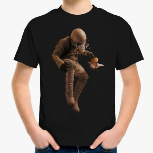 Детская футболка Космонавт с голубем
