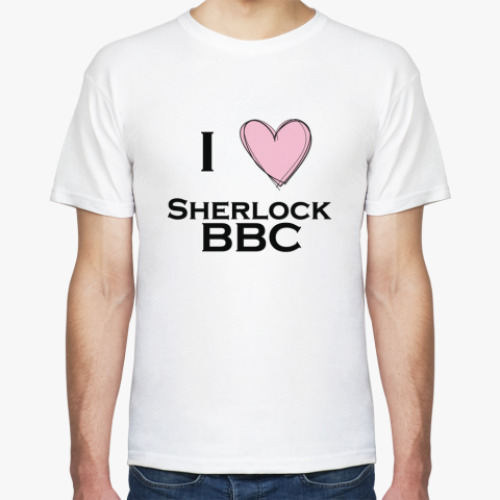 Футболка I love sherlock bbc