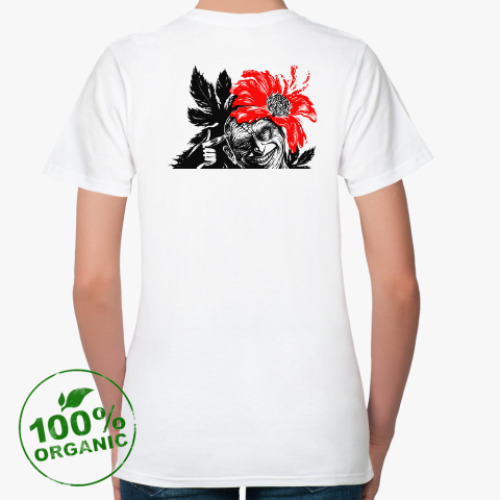 Женская футболка из органик-хлопка с принтом цветение