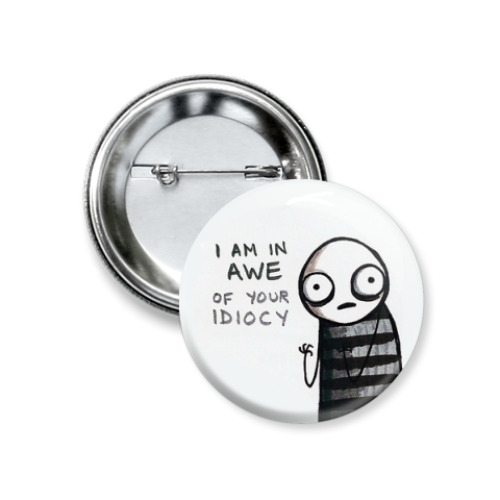 Значок 37мм с принтом Ненависть