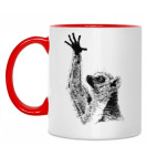 Двухцветная кружка Лемур