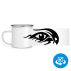 Кружка металлическая белая (круговая запечатка)